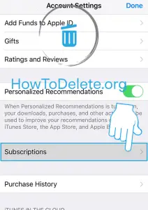 iOS Subscription manager 