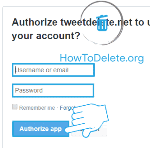 authorize with twitter 