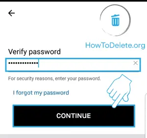 Uber account delete mobile password verification 