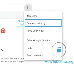 delete google account activity 