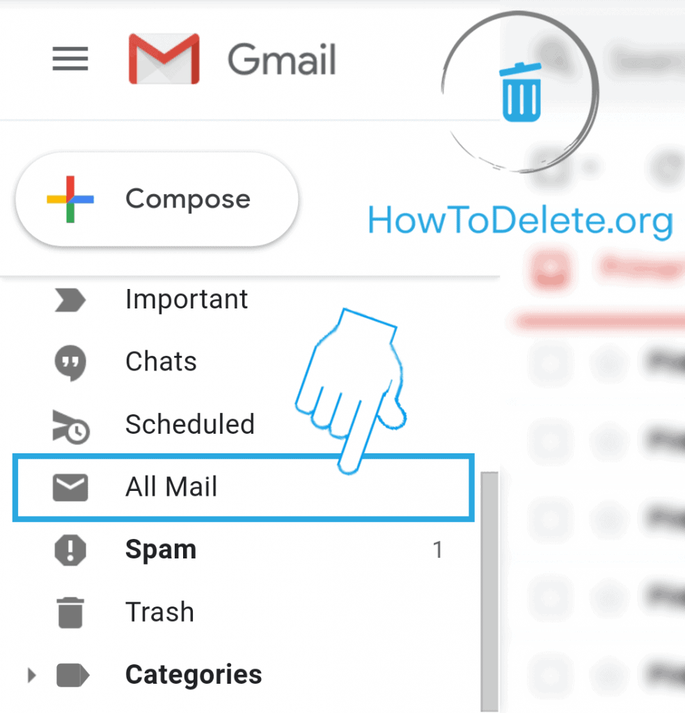 How to Delete All emails in Gmail - HowToDelete.Org