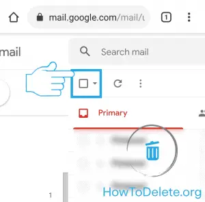 Gmail delete all emails select all check box 