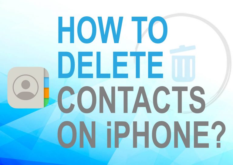 Delete contacts on iPhone
