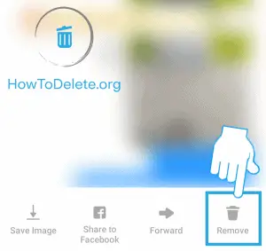 remove shared message mobile