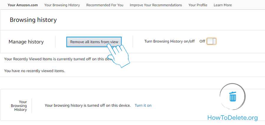 my order history was deleted amazon