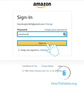 Sign in to Amazon account