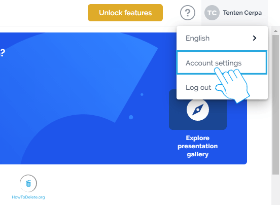 Select Account settings