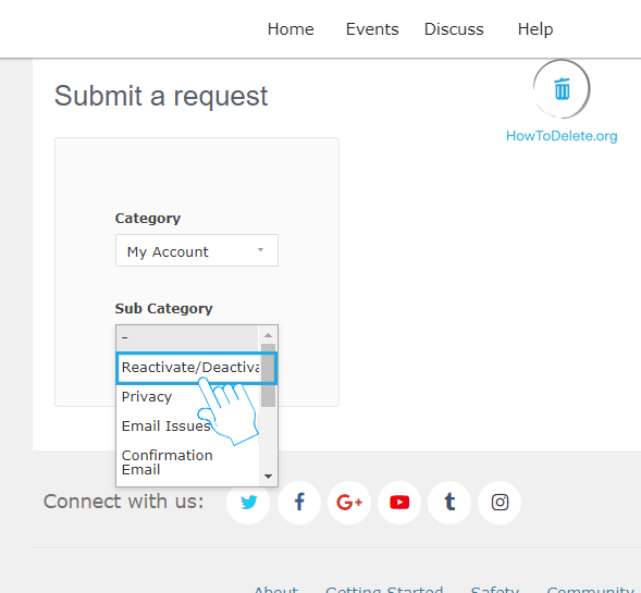 Account delete link skout Delete Your