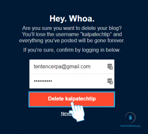 Confirm Blog Deletion