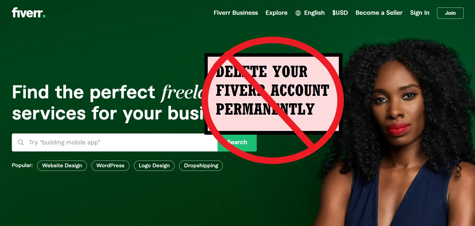 How to delete your Fiverr account?